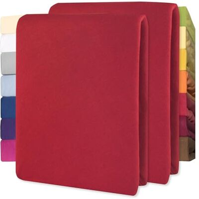 CelinaTex Jersey Spannbettlaken Lucina für Kids Doppelpack 60x120-70x140cm Rubin rot 100% Baumwolle gekämmt superweich Spannbettbezug, Leintuch, Bettlaken, elastisch, Strech, Oeko-Tex CelinaTex Jersey Spannbettlaken Lucina für Kids Doppelpack 60x120-70x140cm Rubin rot 100% Baumwolle gekämmt superweich Spannbettbezug, Leintuch, Bettlaken, elastisch, Strech, Oeko-Tex