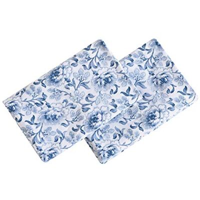 Laura Ashley Home Standard-Kissenbezug-Set, Baumwoll-Satin-Bettwäsche, glatt und knitterarm (Lorelei Dunkelblau, 2-teilig) Laura Ashley Home Standard-Kissenbezug-Set, Baumwoll-Satin-Bettwäsche, glatt und knitterarm (Lorelei Dunkelblau, 2-teilig)