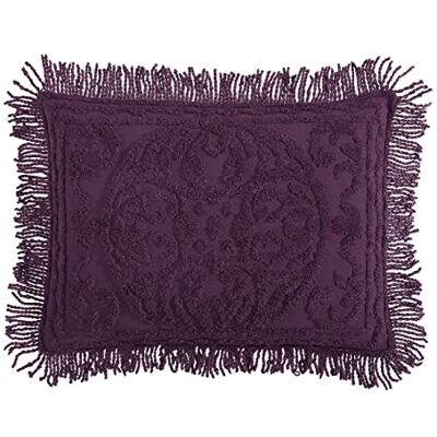 Beatrice Home Fashions Medallion Chenille-Tagesdecke, Standard-Kissenbezug, Aubergine Beatrice Home Fashions Medallion Chenille-Tagesdecke, Standard-Kissenbezug, Aubergine