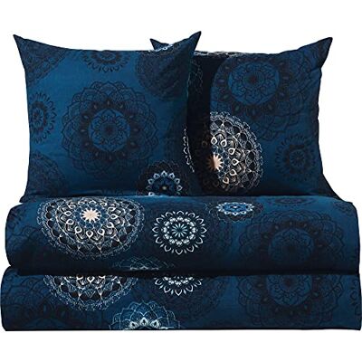 Erwin Müller Blaue Flanell Bettwäsche 4-teilig Erwin Müller Blaue Flanell Bettwäsche 4-teilig
