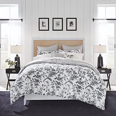 Laura Ashley Home Amberley Collection 7-teiliges Bettdecken-Set – 100% Baumwolle, wendbar, inkl. Bonus-Euro-Kissenbezügen und Überwurfkissen, Queensize, Schwarz Laura Ashley Home Amberley Collection 7-teiliges Bettdecken-Set – 100% Baumwolle, wendbar, inkl. Bonus-Euro-Kissenbezügen und Überwurfkissen, Queensize, Schwarz