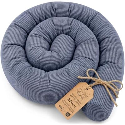 Totsy Baby Seitenschläferkissen Bettschlange Body Pillow 200 cm Kopfkissen lang Bettrolle Schlafkissen Nackenrolle Kissen Oeko-Tex Jeansfarbe Cordstoff Totsy Baby Seitenschläferkissen Bettschlange Body Pillow 200 cm Kopfkissen lang Bettrolle Schlafkissen Nackenrolle Kissen Oeko-Tex Jeansfarbe Cordstoff