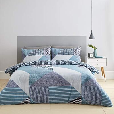 Catherine Lansfield Larsson Geo Teal Bettwäsche-Set, 260 x 240 + 50 x 70 x 2 cm Catherine Lansfield Larsson Geo Teal Bettwäsche-Set, 260 x 240 + 50 x 70 x 2 cm
