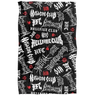 Stranger Things Hellfire Club Logo Pattern Superweiche Kuscheldecke mit seidigem Griff – 91 x 147 cm Stranger Things Hellfire Club Logo Pattern Superweiche Kuscheldecke mit seidigem Griff – 91 x 147 cm