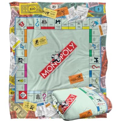 Monopoly Seidenglatt Decke - Weich & Farbig - 152x127cm Monopoly Seidenglatt Decke - Weich & Farbig - 152x127cm