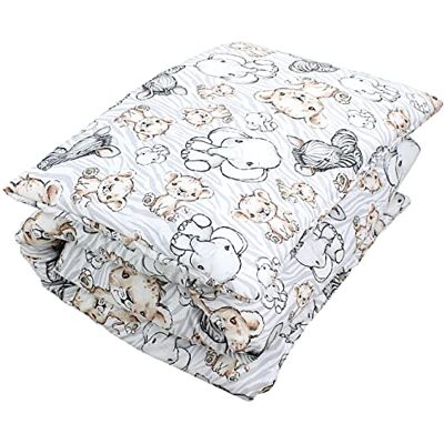 TupTam Kinder Gemusterte Bettdecken Set Ganzjahresdecke Bettdecke Kopfkissen Flachkissen 2tlg., Farbe: Safari, Größe: 135x100 cm TupTam Kinder Gemusterte Bettdecken Set Ganzjahresdecke Bettdecke Kopfkissen Flachkissen 2tlg., Farbe: Safari, Größe: 135x100 cm