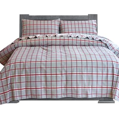 Elegant Comfort Weiches 4-teiliges Flanell-Bettlaken-Set aus 100% türkischer Baumwolle – Premium-Qualität, Spannbettlaken mit tiefen Taschen, ultraweich, gemütlich, warm und fusselfrei, Elegant Comfort Weiches 4-teiliges Flanell-Bettlaken-Set aus 100% türkischer Baumwolle – Premium-Qualität, Spannbettlaken mit tiefen Taschen, ultraweich, gemütlich, warm und fusselfrei,