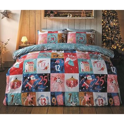Rapport Home Christmas Advent Calendar Single Reversible Microfiber Duvet Cover Set Xmas Single Multicolor Bedding Set Rapport Home Christmas Advent Calendar Single Reversible Microfiber Duvet Cover Set Xmas Single Multicolor Bedding Set