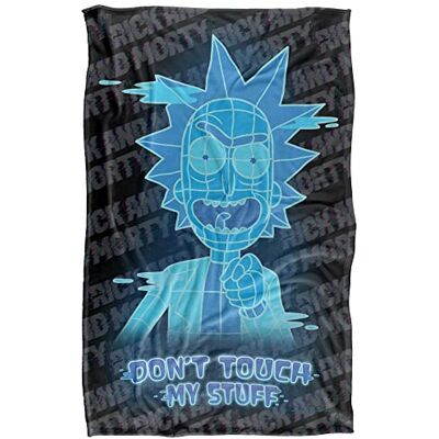 LOGOVISION Rick and Morty Don't Touch My Stuff Superweiche Kuscheldecke mit seidigem Griff – 91 x 147 cm LOGOVISION Rick and Morty Don't Touch My Stuff Superweiche Kuscheldecke mit seidigem Griff – 91 x 147 cm