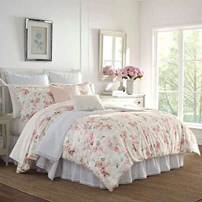 Laura Ashley Home Doppelbett-Bettwäsche-Set, Luxus-Bettwäsche mit passendem Kissenbezug, stilvolle Wohnkultur für alle Jahreszeiten (Wisteria Pink, Twin) Laura Ashley Home Doppelbett-Bettwäsche-Set, Luxus-Bettwäsche mit passendem Kissenbezug, stilvolle Wohnkultur für alle Jahreszeiten (Wisteria Pink, Twin)