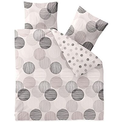 CelinaTex Touchme Biber Bettwäsche 200 x 220 cm 3teilig Baumwolle Bettbezug, Set, Bettgarnitur für Sommer und Winter, ganzjährig, pflegeleicht, Filia Punkte beige weiß grau anthrazit CelinaTex Touchme Biber Bettwäsche 200 x 220 cm 3teilig Baumwolle Bettbezug, Set, Bettgarnitur für Sommer und Winter, ganzjährig, pflegeleicht, Filia Punkte beige weiß grau anthrazit