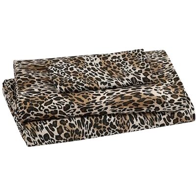 Beatrice Home Fashions Bedrucktes Mikrofaser-Bettwäsche-Set, weich, bequem, pflegeleicht, enthält 1 Spannbetttuch mit 30,5 cm tiefen Taschen, 1 Bettlaken, Kissenbezug, Twin, Zara Leopard Beatrice Home Fashions Bedrucktes Mikrofaser-Bettwäsche-Set, weich, bequem, pflegeleicht, enthält 1 Spannbetttuch mit 30,5 cm tiefen Taschen, 1 Bettlaken, Kissenbezug, Twin, Zara Leopard