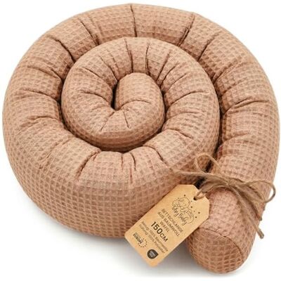 Totsy Baby Seitenschläferkissen Bettschlange Body Pillow 150 cm Baumwolle Kopfkissen lang Bettrolle Schlafkissen Nackenrolle Kissen Oeko-Tex Braun Totsy Baby Seitenschläferkissen Bettschlange Body Pillow 150 cm Baumwolle Kopfkissen lang Bettrolle Schlafkissen Nackenrolle Kissen Oeko-Tex Braun