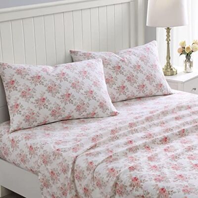 Laura Ashley Startseite – Queen-Size-Bettlaken, Baumwoll-Flanell-Bettwäsche-Set, gebürstet für zusätzliche Weichheit und Komfort (Lisalee, Queen) Laura Ashley Startseite – Queen-Size-Bettlaken, Baumwoll-Flanell-Bettwäsche-Set, gebürstet für zusätzliche Weichheit und Komfort (Lisalee, Queen)