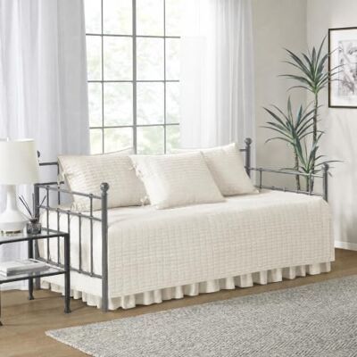 Comfort Spaces Kienna Mikrofaser Blush Decke - 5-teiliges Tagesbett-Set Comfort Spaces Kienna Mikrofaser Blush Decke - 5-teiliges Tagesbett-Set