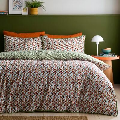 Appletree Star Geo Bettwäsche-Set für Doppelbett, 100% Baumwolle Appletree Star Geo Bettwäsche-Set für Doppelbett, 100% Baumwolle