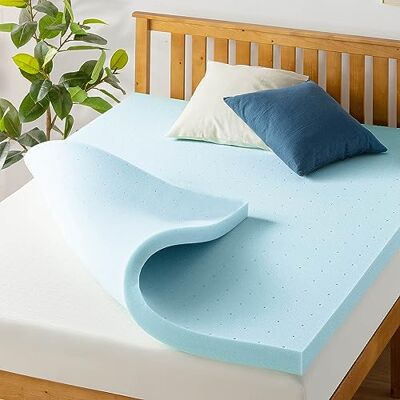 Best Price Mattress Belüftete Matratzenauflage aus Memory-Schaum, 7,6 cm, Kühlgel-Infusion, CertiPUR-US-Zertifiziert, Schlafsaal-Essentials, voll Best Price Mattress Belüftete Matratzenauflage aus Memory-Schaum, 7,6 cm, Kühlgel-Infusion, CertiPUR-US-Zertifiziert, Schlafsaal-Essentials, voll