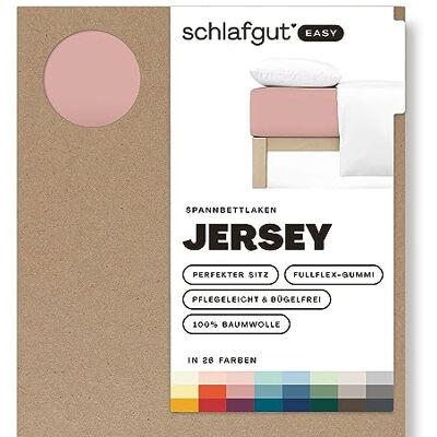 schlafgut Easy Jersey Spannbettlaken 90x190 bis 100x200 Purple Mid, Spannbetttuch aus 100% Baumwolle schlafgut Easy Jersey Spannbettlaken 90x190 bis 100x200 Purple Mid, Spannbetttuch aus 100% Baumwolle