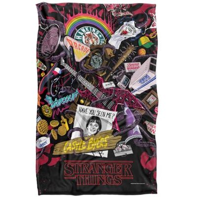 Stranger Things Day Icons Superweiche Kuscheldecke mit seidigem Griff – 91 x 147 cm Stranger Things Day Icons Superweiche Kuscheldecke mit seidigem Griff – 91 x 147 cm