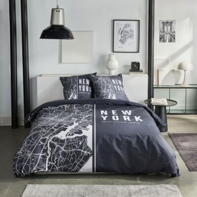 Brand Model - 2-Person Baumwoll-Bettset - New York Druck Brand Model - 2-Person Baumwoll-Bettset - New York Druck