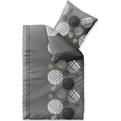 aqua-textil Trend Bettwäsche 135x200 cm 2tlg. Baumwolle Bettbezug Ciara Punkte Streifen Grau Anthrazit Weiß aqua-textil Trend Bettwäsche 135x200 cm 2tlg. Baumwolle Bettbezug Ciara Punkte Streifen Grau Anthrazit Weiß