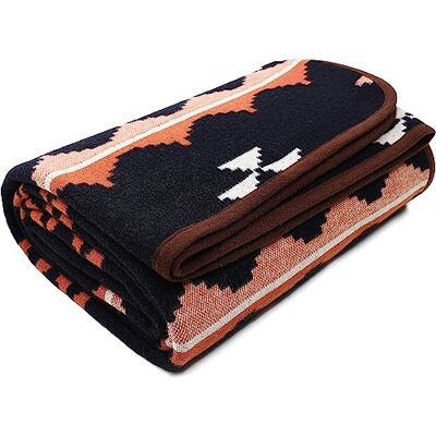 ACUSHLA Merinowolle Wolldecke Warme Decke Wohndecke Sofadecke Blanket Tagesdecke Plaid Sofa Großer Überwurf Ideal für Outdoor-Camping, Alle Jahreszeiten (160x220 cm-Marokko Dunkelblau) ACUSHLA Merinowolle Wolldecke Warme Decke Wohndecke Sofadecke Blanket Tagesdecke Plaid Sofa Großer Überwurf Ideal für Outdoor-Camping, Alle Jahreszeiten (160x220 cm-Marokko Dunkelblau)