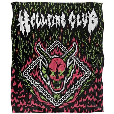 Stranger Things Hellfire Club Neon Flames Sketch Superweiche Kuscheldecke mit seidigem Griff – 152 x 127 cm Stranger Things Hellfire Club Neon Flames Sketch Superweiche Kuscheldecke mit seidigem Griff – 152 x 127 cm