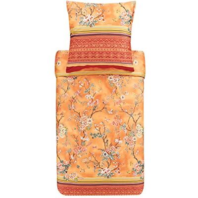 Bassetti Bettwäsche Garnitur Pallanza O1 aus Baumwolle Mako-Satin in der Farbe Orange 2-Teilig mit Reißverschluss, Maße: 200cm x 200cm, 80cm x 80cm, 9323954 Bassetti Bettwäsche Garnitur Pallanza O1 aus Baumwolle Mako-Satin in der Farbe Orange 2-Teilig mit Reißverschluss, Maße: 200cm x 200cm, 80cm x 80cm, 9323954