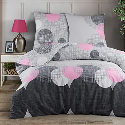 Buymax Bettwäsche 135x200 cm 4-teilig – Bettwäsche Set Renforcé 100% Baumwolle, 2 x Bettbezug 135x200 cm und 2 x Kissenbezüge 80x80 cm, Oeko-TEX, Reißverschluss, weich und atmungsaktiv Buymax Bettwäsche 135x200 cm 4-teilig – Bettwäsche Set Renforcé 100% Baumwolle, 2 x Bettbezug 135x200 cm und 2 x Kissenbezüge 80x80 cm, Oeko-TEX, Reißverschluss, weich und atmungsaktiv