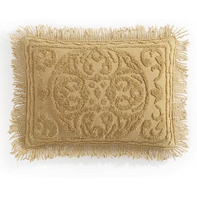 Beatrice Home Fashions Medallion Chenille Tagesdecke, King Sham, Gold Beatrice Home Fashions Medallion Chenille Tagesdecke, King Sham, Gold