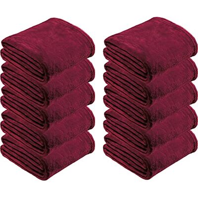 REDBEST Microfaserdecke Amarillo 10er-Pack, Fleece-Wohndecke, Sofadecke Bordeaux Größe 150x200 cm kuscheliger Teddyfleece, pflegeleicht, waschbar REDBEST Microfaserdecke Amarillo 10er-Pack, Fleece-Wohndecke, Sofadecke Bordeaux Größe 150x200 cm kuscheliger Teddyfleece, pflegeleicht, waschbar