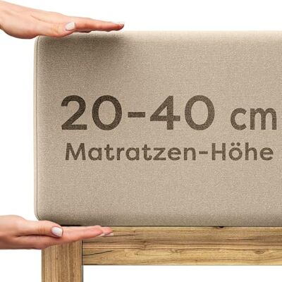 Wolkenfeld Spannbettlaken 90x200cm – 100x220cm – Premium Jersey Baumwolle mit 5% Lycra – Faltenfreies Bettlaken für hohe Matratzen bis 40 cm – Atmungsaktiv & Oeko-TEX Zertifiziert – Beige Wolkenfeld Spannbettlaken 90x200cm – 100x220cm – Premium Jersey Baumwolle mit 5% Lycra – Faltenfreies Bettlaken für hohe Matratzen bis 40 cm – Atmungsaktiv & Oeko-TEX Zertifiziert – Beige