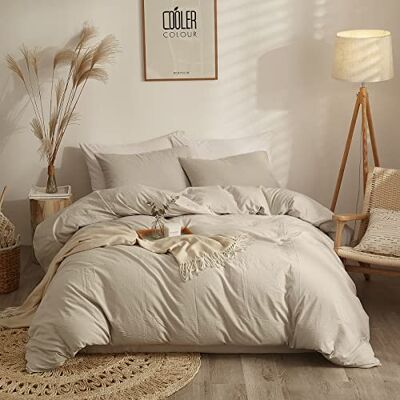 AMWAN Solid Beige Duvet Cover Twin XL Soft Washed Cotton Beige Bedding Sets Modern Style Boho Beige Comforter Cover Solid Color Beige Tan Duvet Cover 1 Twin XL Duvet Cover with 2 Pillow Shams AMWAN Solid Beige Duvet Cover Twin XL Soft Washed Cotton Beige Bedding Sets Modern Style Boho Beige Comforter Cover Solid Color Beige Tan Duvet Cover 1 Twin XL Duvet Cover with 2 Pillow Shams