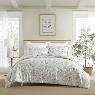 Laura Ashley Bettwäsche-Set für Doppelbett/Queen-Size-Bett, superweiche Baumwoll-Bettwäsche mit passendem Kissenbezug, botanisches Design, Vintage-Bett-Essentials (Bramble Floral Pink, Full/Queen) Laura Ashley Bettwäsche-Set für Doppelbett/Queen-Size-Bett, superweiche Baumwoll-Bettwäsche mit passendem Kissenbezug, botanisches Design, Vintage-Bett-Essentials (Bramble Floral Pink, Full/Queen)