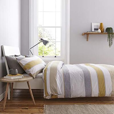 Catherine Lansfield Newquay Stripe Bettbezug 135x200+80x80+ 1 Kissenbezug 80x80 weiß Catherine Lansfield Newquay Stripe Bettbezug 135x200+80x80+ 1 Kissenbezug 80x80 weiß