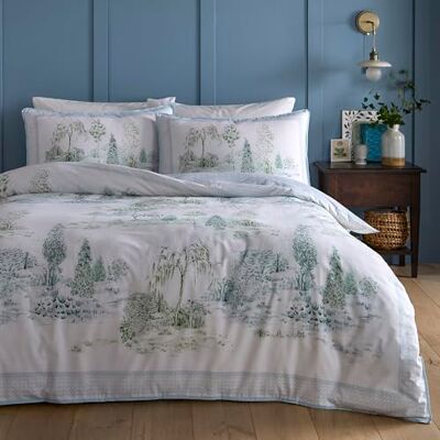Appletree Bettwäsche-Set mit Weidenbaum-Szene, 100% Baumwolle, Kingsize-Bett Appletree Bettwäsche-Set mit Weidenbaum-Szene, 100% Baumwolle, Kingsize-Bett