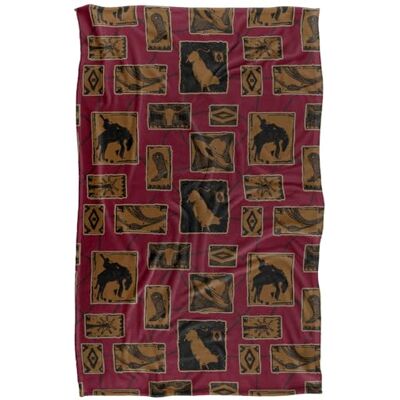 LOGOVISION Jq Licensing Rodeo Roundup Pattern Superweiche Kuscheldecke mit seidigem Griff – 91 x 147 cm LOGOVISION Jq Licensing Rodeo Roundup Pattern Superweiche Kuscheldecke mit seidigem Griff – 91 x 147 cm