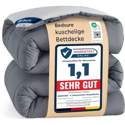 BEDSURE Bettdecke Ohne Bezug 200x200 Bettdecke mit Integriertem Bezug Bettdecke 200x200 für Allergiker Waschbare 4 Jahreszeiten Bettdecken Oeko-TEX Ganzjahresdecke Warm & Gemütlich, Grau/Hellgrau BEDSURE Bettdecke Ohne Bezug 200x200 Bettdecke mit Integriertem Bezug Bettdecke 200x200 für Allergiker Waschbare 4 Jahreszeiten Bettdecken Oeko-TEX Ganzjahresdecke Warm & Gemütlich, Grau/Hellgrau