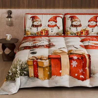 PETTI Artigiani Italiani – Winter-Weihnachts-Doppelbettdecke, doppelseitige Steppdecke, einfarbig und Digitaldruck, Puppe 1, hergestellt in Italien PETTI Artigiani Italiani – Winter-Weihnachts-Doppelbettdecke, doppelseitige Steppdecke, einfarbig und Digitaldruck, Puppe 1, hergestellt in Italien