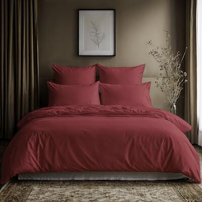 Lavea ® 1 Bettbezug 135x200 cm Terracotta 100% Baumwolle, Atmungsaktive, Reißverschluss, hautfreundlich, pflegeleicht, OEKO-TEX STANDARD 100 zertifiziert Lavea ® 1 Bettbezug 135x200 cm Terracotta 100% Baumwolle, Atmungsaktive, Reißverschluss, hautfreundlich, pflegeleicht, OEKO-TEX STANDARD 100 zertifiziert