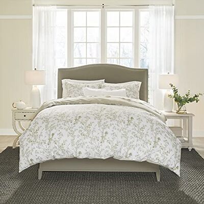 Laura Ashley Home Lindy Collection Bettbezug-Set – 100% Baumwolle, wendbar, mittelschwere Bettwäsche mit Knopfverschluss, inklusive passenden Kissenbezügen, Doppelbett, Grün, Twin Laura Ashley Home Lindy Collection Bettbezug-Set – 100% Baumwolle, wendbar, mittelschwere Bettwäsche mit Knopfverschluss, inklusive passenden Kissenbezügen, Doppelbett, Grün, Twin
