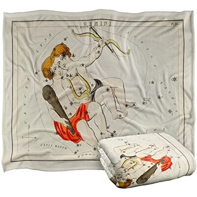 LOGOVISION Bcreative Graffitee Studios S Hall Graffitee Studios Vintage Gemini Zodiac Superweiche Kuscheldecke mit seidigem Griff – 152 x 127 cm LOGOVISION Bcreative Graffitee Studios S Hall Graffitee Studios Vintage Gemini Zodiac Superweiche Kuscheldecke mit seidigem Griff – 152 x 127 cm