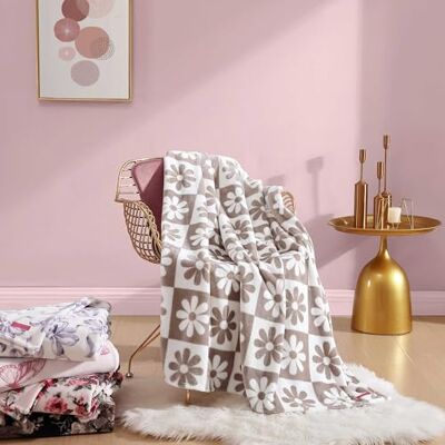 Betsey Johnson Throw Blanket, Ultra Soft & Cozy Plush Home Decor, All Season Bedding (Daisy Check White, Oversized Throw) Betsey Johnson Throw Blanket, Ultra Soft & Cozy Plush Home Decor, All Season Bedding (Daisy Check White, Oversized Throw)
