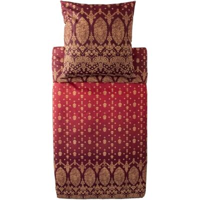 Bassetti Gold Decor Bettwäsche + 2 Kissenhüllen aus 100% Baumwollsatin in der Farbe Bordeaux R1, Maße: 200x200 + 2 K 80x80 cm 9333255 Bassetti Gold Decor Bettwäsche + 2 Kissenhüllen aus 100% Baumwollsatin in der Farbe Bordeaux R1, Maße: 200x200 + 2 K 80x80 cm 9333255