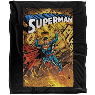 DC Comics Superman One Superweiche Kuscheldecke mit seidigem Griff – 152 x 127 cm DC Comics Superman One Superweiche Kuscheldecke mit seidigem Griff – 152 x 127 cm