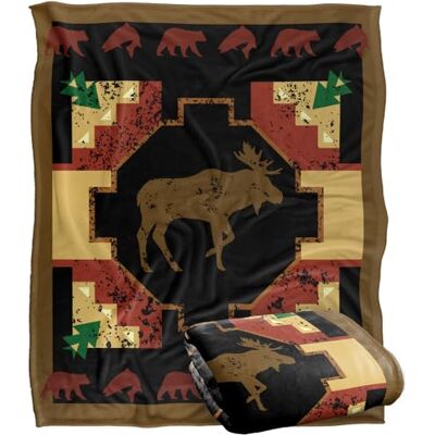 LOGOVISION Jq Licensing Southwest Moose 2 Superweiche Kuscheldecke mit seidigem Griff – 152 x 127 cm LOGOVISION Jq Licensing Southwest Moose 2 Superweiche Kuscheldecke mit seidigem Griff – 152 x 127 cm