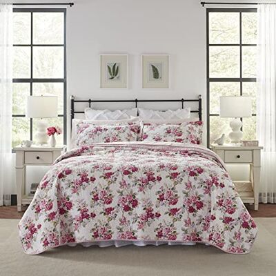 Laura Ashley Home Lidia-Kollektion – Bettwäsche-Set – 100% Baumwolle, wendbar, leicht und atmungsaktiv, vorgewaschen für zusätzliche Weichheit, Kingsize, Rosa Laura Ashley Home Lidia-Kollektion – Bettwäsche-Set – 100% Baumwolle, wendbar, leicht und atmungsaktiv, vorgewaschen für zusätzliche Weichheit, Kingsize, Rosa