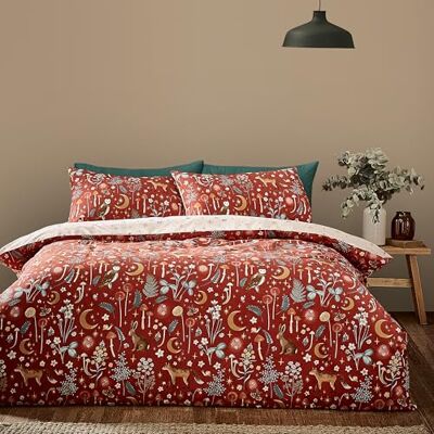 Catherine Lansfield Enchanted Twilight Animals Wende-Bettwäsche-Set mit Kissenbezügen, gebranntes Orange, Kingsize-Bett 220 x 230 cm + 2 Kissenbezüge à 50 x 75 cm Catherine Lansfield Enchanted Twilight Animals Wende-Bettwäsche-Set mit Kissenbezügen, gebranntes Orange, Kingsize-Bett 220 x 230 cm + 2 Kissenbezüge à 50 x 75 cm