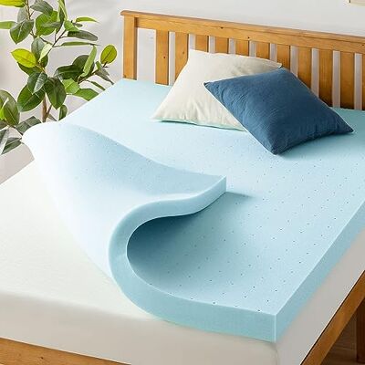 Best Price Mattress 10,2 cm belüftete Matratzenauflage aus Memory-Schaum, Kühlgel-Infusion, CertiPUR-US-Zertifiziert, Schlafsaal-Essentials, voll Best Price Mattress 10,2 cm belüftete Matratzenauflage aus Memory-Schaum, Kühlgel-Infusion, CertiPUR-US-Zertifiziert, Schlafsaal-Essentials, voll