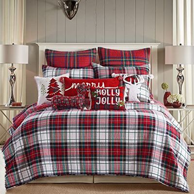 Levtex Home Spencer Plaid Quilt – Full/Queen – Weihnachten Tartan Plaid – Rot, Grün, Weiß, Blau, Gold – Steppdecke (223,5 x 233,7 cm) – wendbar – Baumwolle/Polyester Levtex Home Spencer Plaid Quilt – Full/Queen – Weihnachten Tartan Plaid – Rot, Grün, Weiß, Blau, Gold – Steppdecke (223,5 x 233,7 cm) – wendbar – Baumwolle/Polyester